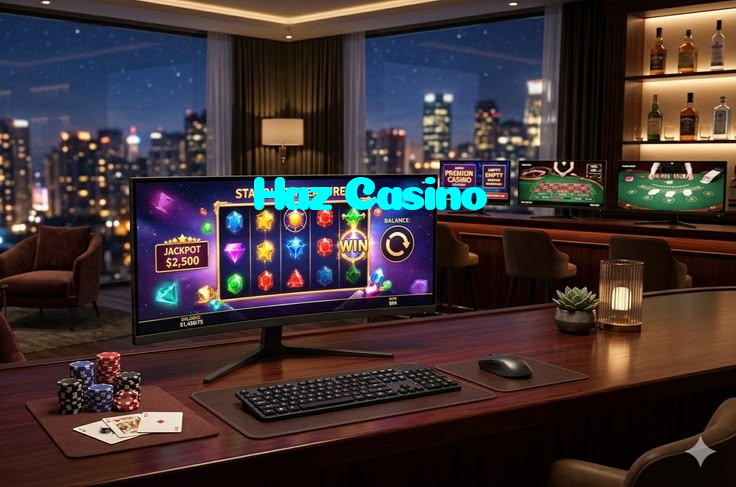 Haz Casino casino presented on mobile device in Pakistan with slots and live games